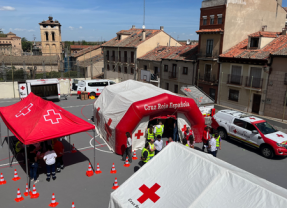 Torrecaballeros se convierte en escenario de un gran simulacro de emergencias sanitarias