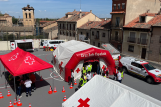 Torrecaballeros se convierte en escenario de un gran simulacro de emergencias sanitarias